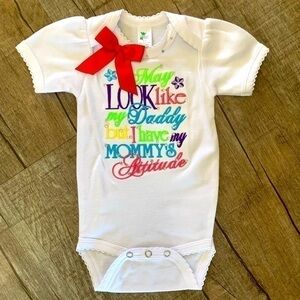 NWOT Infant‎ Embroidered Onesie
